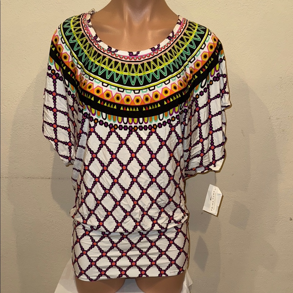 NWT Trina Turk bikini swimsuit cover up dress tunic